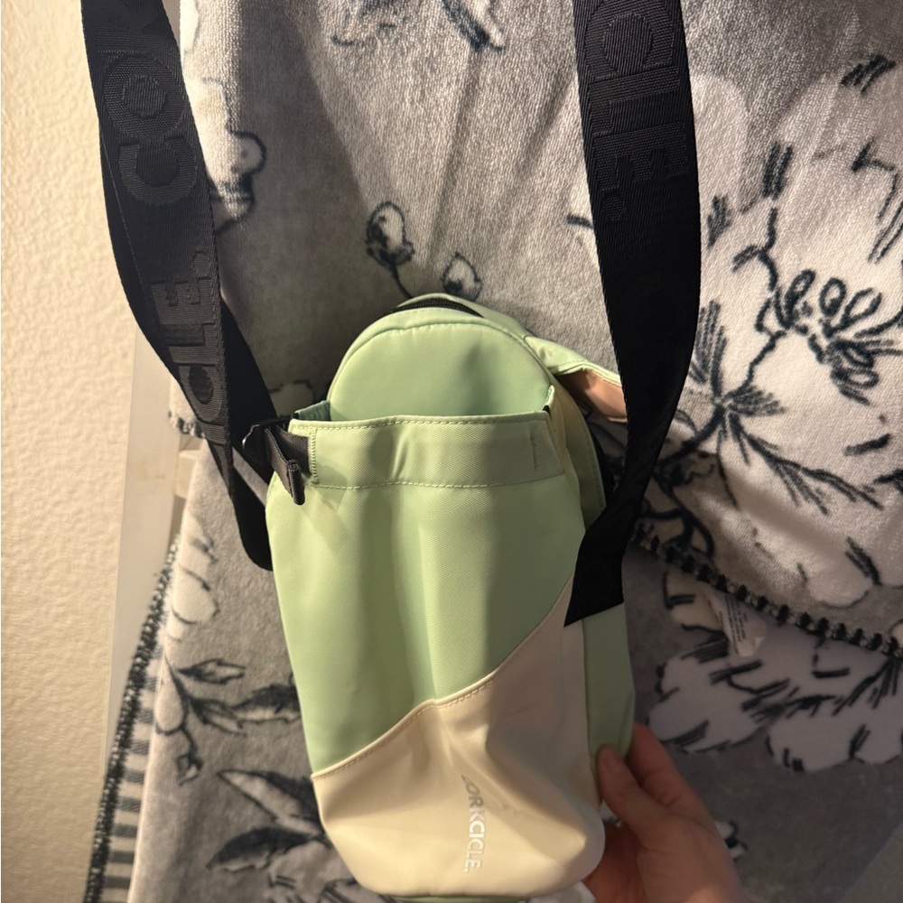 Green and Cream Crossbody Bag